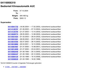 bontott BMW 3 E46 Fűtéskapcsoló (digit klímás)