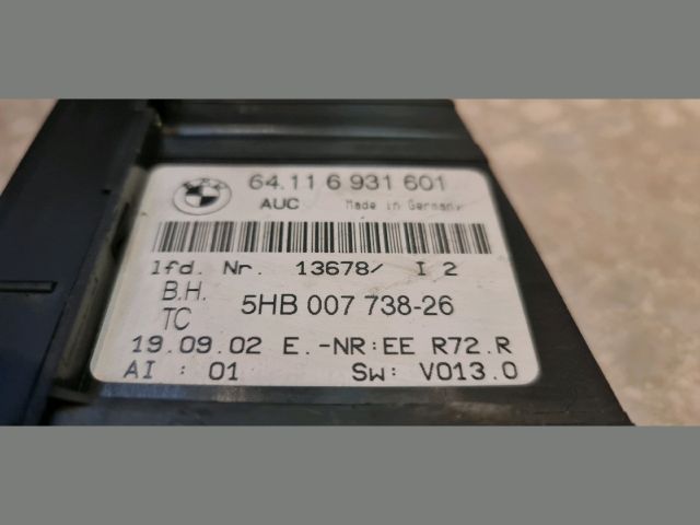 bontott BMW 3 E46 Fűtéskapcsoló (digit klímás)