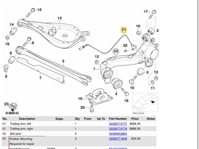 bontott BMW 3 E46 Hátsó ABS Jeladó Kábelköteg