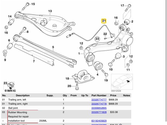 bontott BMW 3 E46 Hátsó ABS Jeladó Kábelköteg