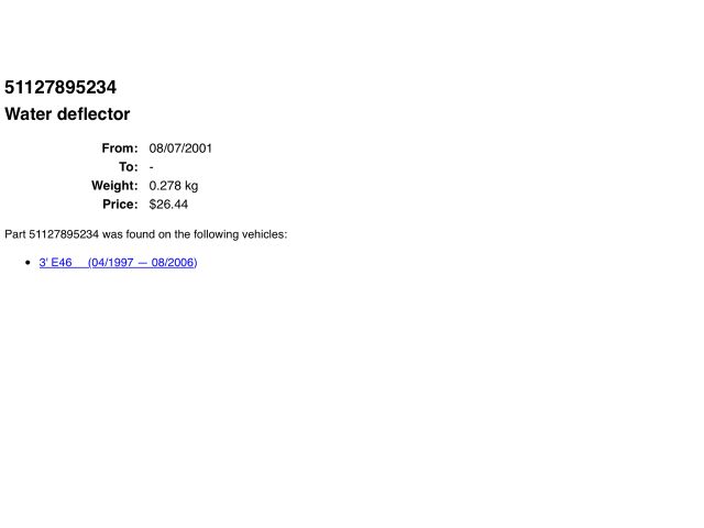 bontott BMW 3 E46 Hátsó Lökhárító Alsó (Műanyag)