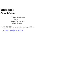 bontott BMW 3 E46 Hátsó Lökhárító Alsó (Műanyag)