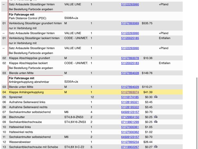 bontott BMW 3 E46 Hátsó Lökhárító Alsó (Műanyag)