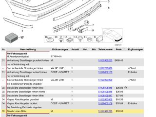 bontott BMW 3 E46 Hátsó Lökhárító Alsó (Műanyag)