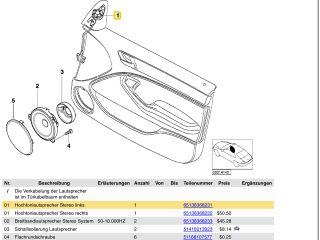 bontott BMW 3 E46 Hátsó Magassugárzó Hangszóró Pár