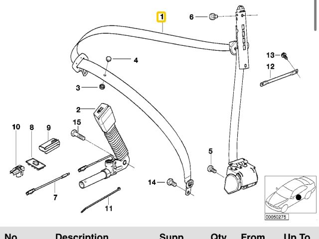 bontott BMW 3 E46 Jobb első Biztonsági Öv