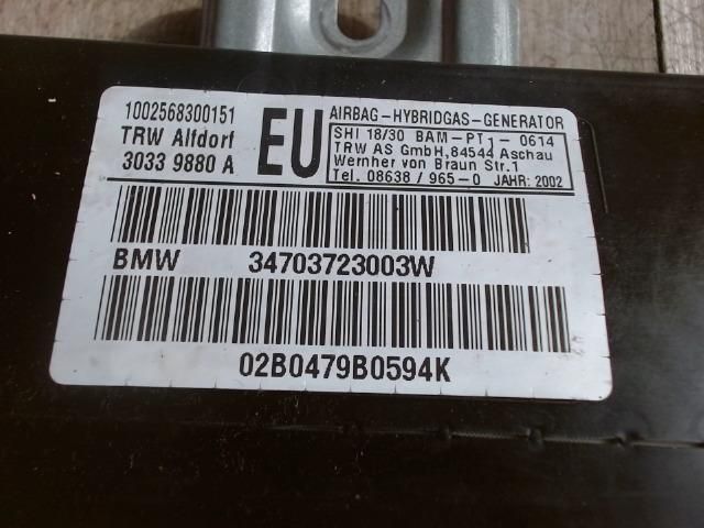 bontott BMW 3 E46 Jobb első Függöny Légzsák