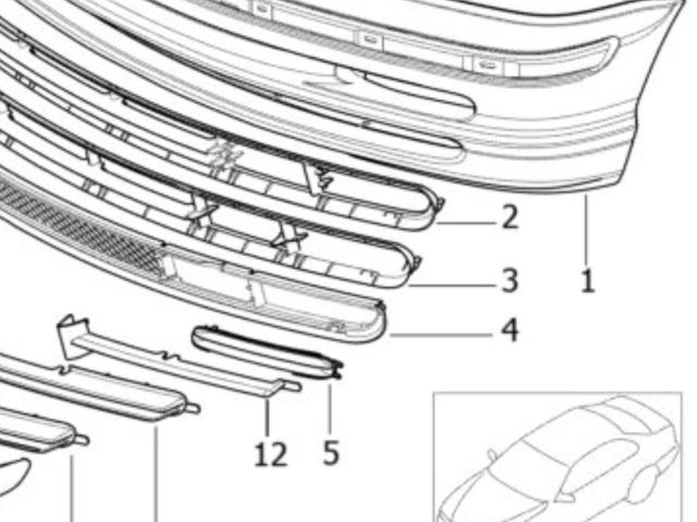 bontott BMW 3 E46 Jobb első Lökhárító Vakborítás