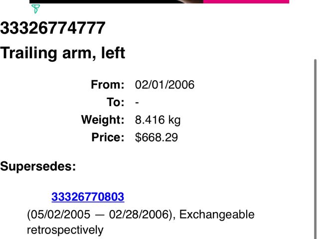 bontott BMW 3 E46 Jobb hátsó Csonkállvány Kerékaggyal