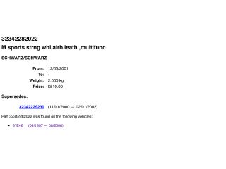 bontott BMW 3 E46 Kormány