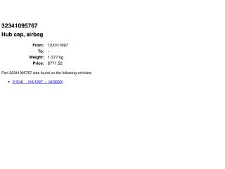 bontott BMW 3 E46 Kormánylégzsák