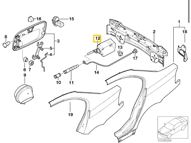 bontott BMW 3 E46 Központizár Motor Tankajtó