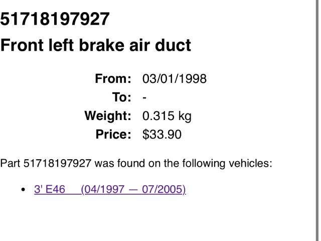 bontott BMW 3 E46 Légbeömlő