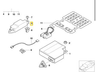 bontott BMW 3 E46 Légzsák Indító Modul Oldallégzsák