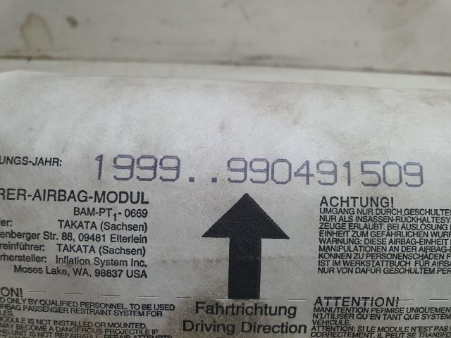 bontott BMW 3 E46 Utasoldali Légzsák