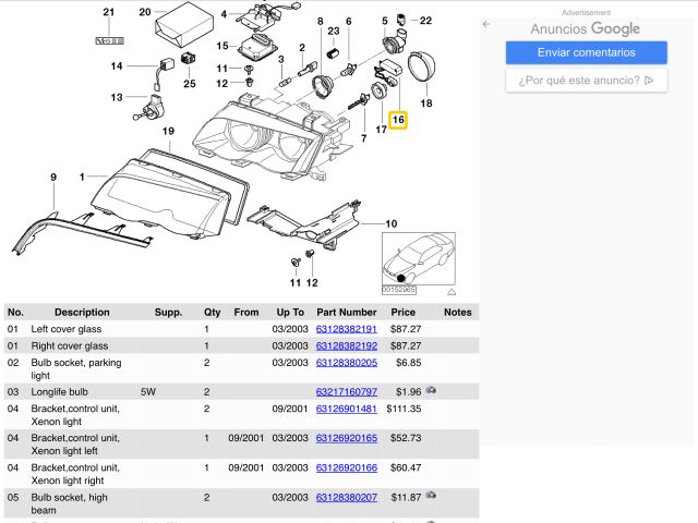 bontott BMW 3 E46 Xenon Trafó