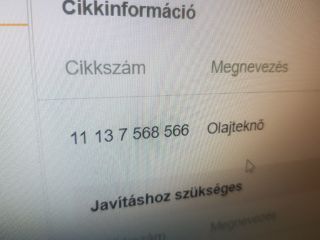 bontott BMW 3 E90 Olajteknő