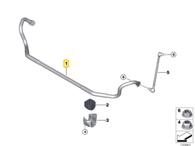 bontott BMW 3 E90 Első Vízszintes Stabilizátor Rúd