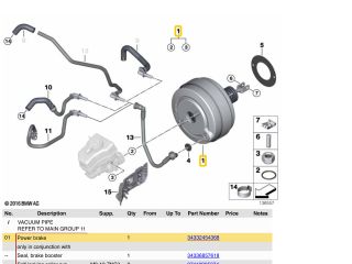 bontott BMW 3 E90 Fékrásegítő