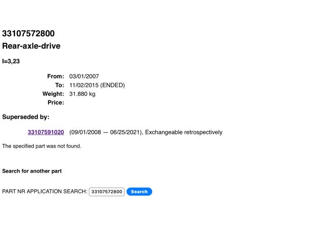 bontott BMW 3 E90 Hátsó Differenciálmű