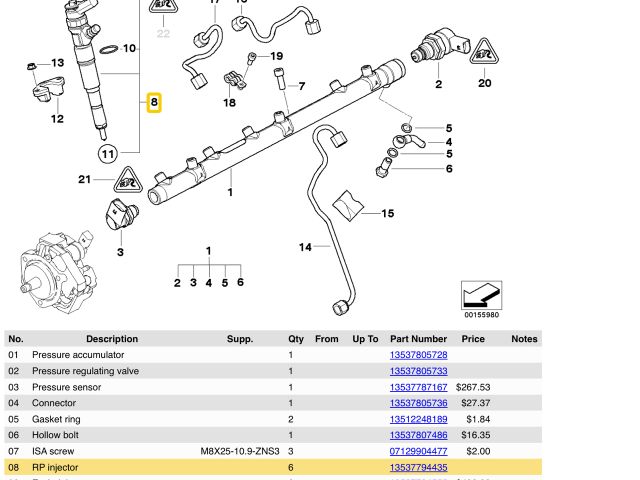 bontott BMW 3 E90 Porlasztó (1 db)