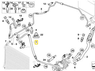 bontott BMW 3 E90 Klíma Cső