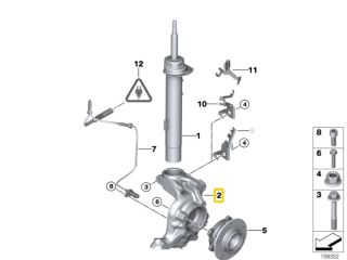 bontott BMW 3 E90 Bal első Csonkállvány Kerékaggyal