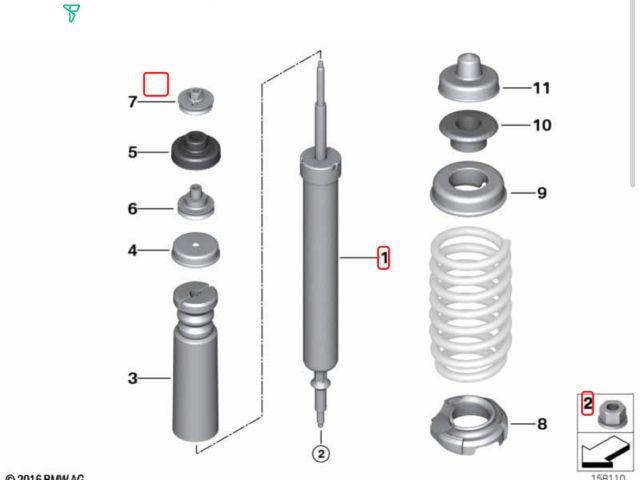 bontott BMW 3 E90 Bal hátsó Lengéscsillapító