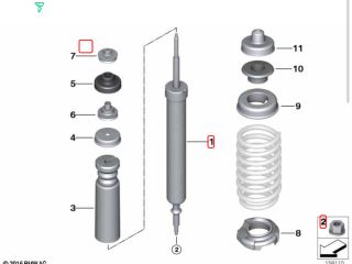 bontott BMW 3 E90 Bal hátsó Lengéscsillapító