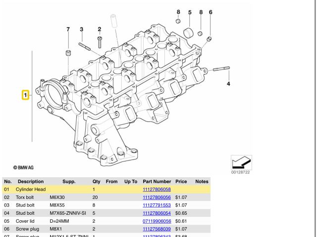 bontott BMW 3 E90 Hengerfej