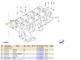bontott BMW 3 E90 Hengerfej