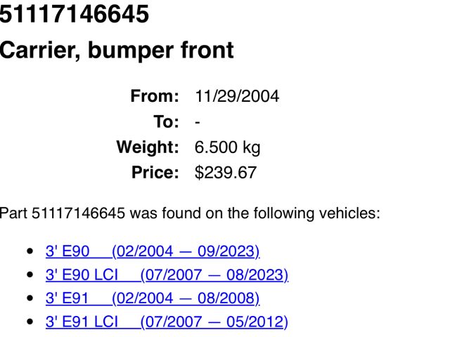 bontott BMW 3 E90 Homlokfal (Üres lemez)