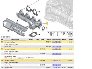 bontott BMW 3 E90 Kipufogó Könyök