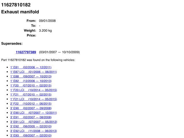 bontott BMW 3 E90 Kipufogó Könyök