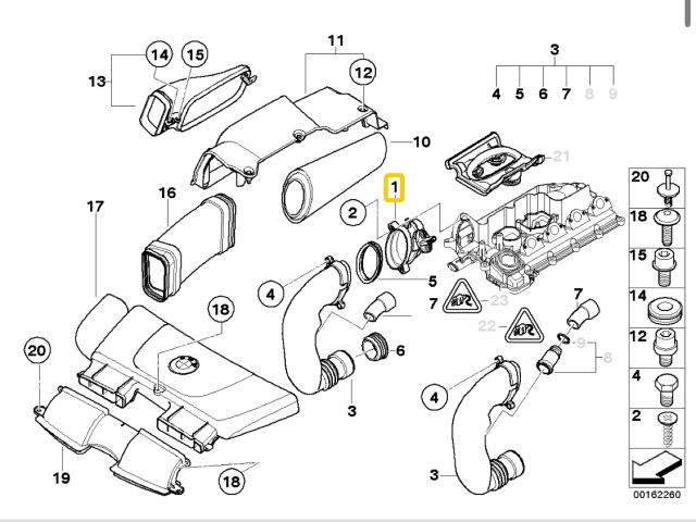 bontott BMW 3 E90 Légtömegmérő