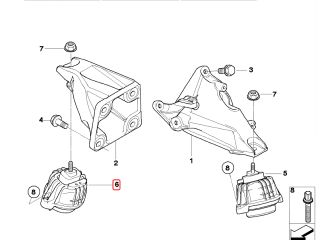 bontott BMW 3 E90 Motor Tartó Bak (Pozíciófüggetlen)