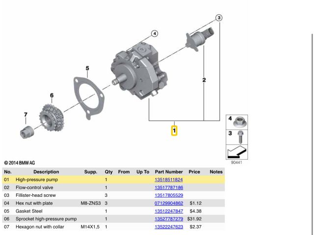 bontott BMW 3 E90 Nagynyomású Szivattyú