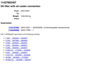 bontott BMW 3 E90 Olajszűrő Ház