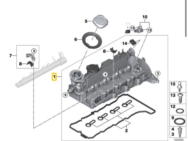 bontott BMW 3 E90 Szelepfedél