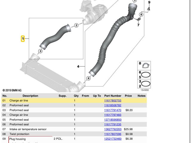 bontott BMW 3 E90 Turbócső