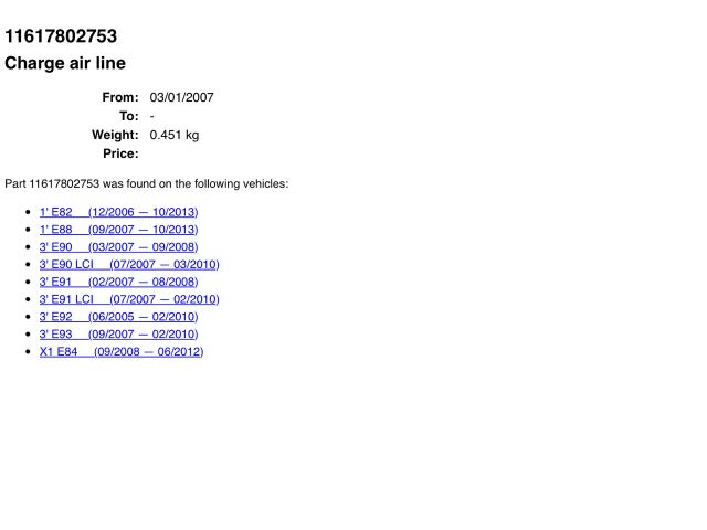 bontott BMW 3 E90 Turbócső