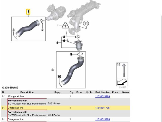 bontott BMW 3 E90 Turbócső