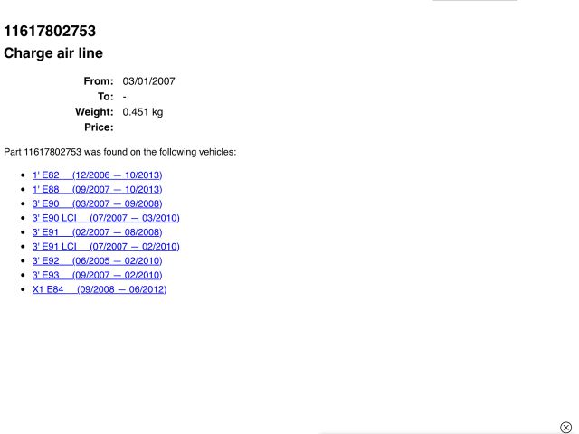 bontott BMW 3 E90 Turbócső