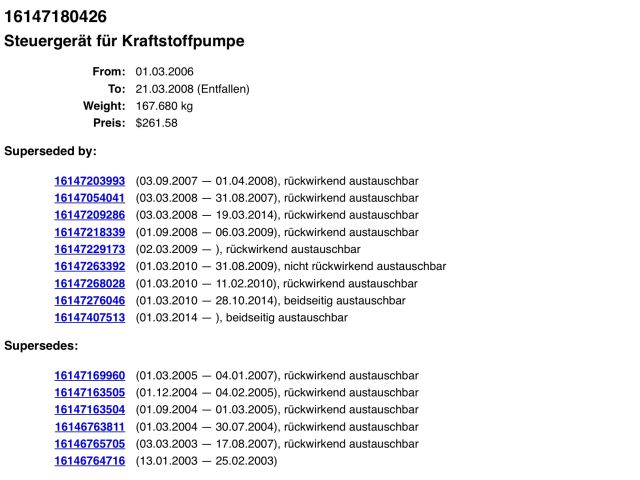 bontott BMW 3 E90 Üzemanyag Szivattyú Relé