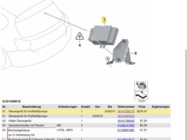 bontott BMW 3 E90 Üzemanyag Szivattyú Relé