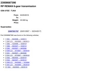 bontott BMW 3 E90 Váltó (Mechanikus)