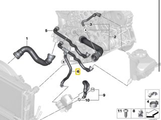 bontott BMW 3 E90 Vízcső