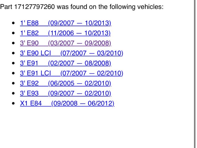 bontott BMW 3 E90 Vízcső