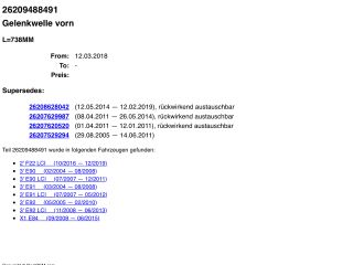 bontott BMW 3 E90 Kardántengely