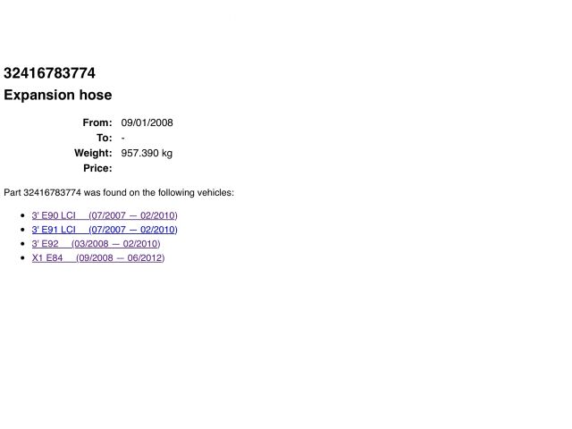 bontott BMW 3 E90 Szervócső